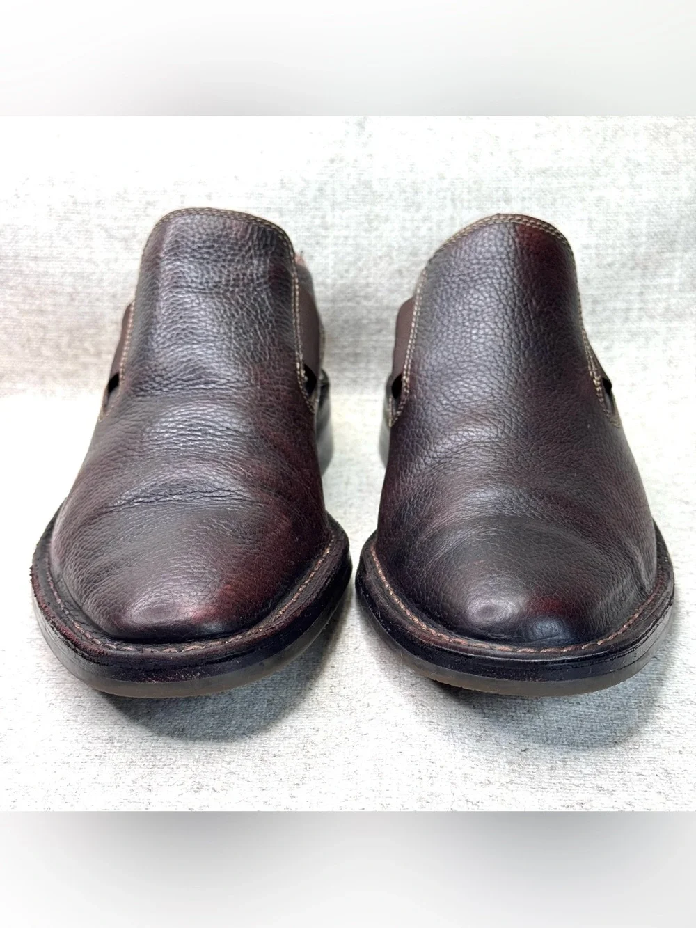 Cole Haan Men's Size 9 Brown Pebbled Leather‎ Slip On Dress Loafers shoes Office